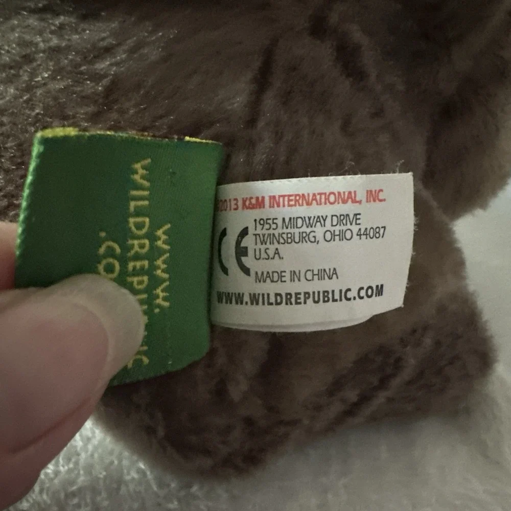 Wild Republic Elephant Plush Stuffed Animal Toy Gray Soft Floppy